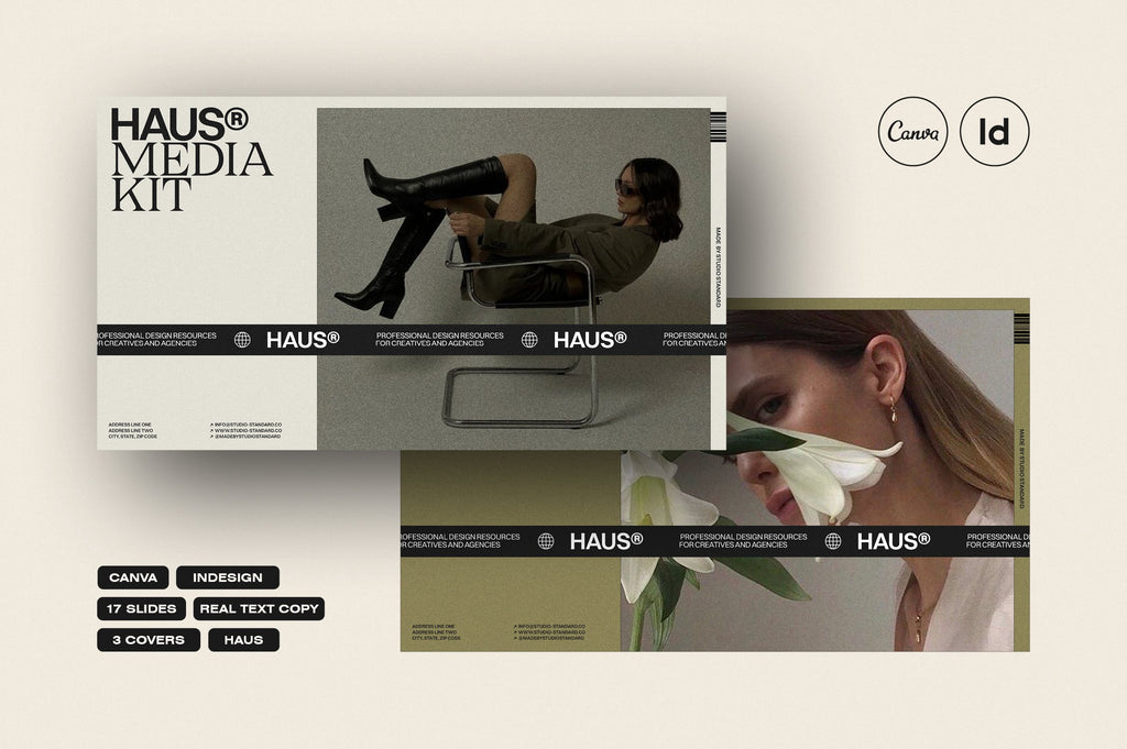 Haus Media Kit design template from Creative Market
